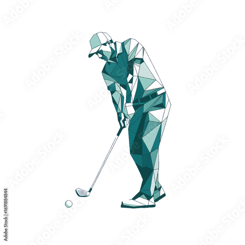 Golfer swings a driver during a sunny day on the golf course with precision and focus