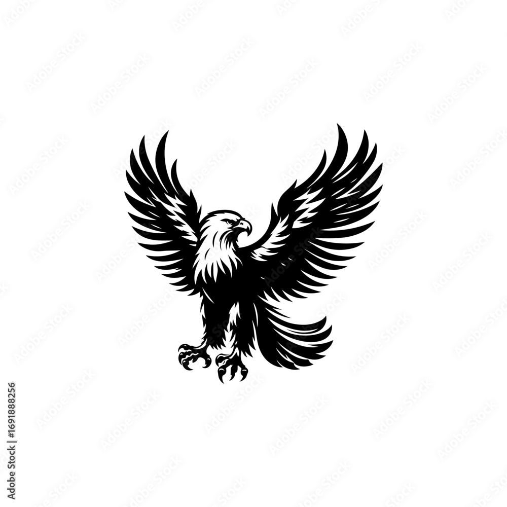 Fototapeta premium Eagle Silhouette Art Design Vector