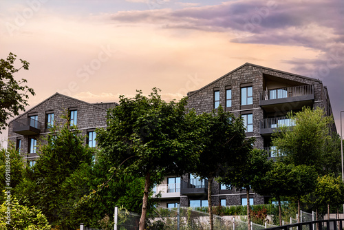 Modern apartment building. Residential house development