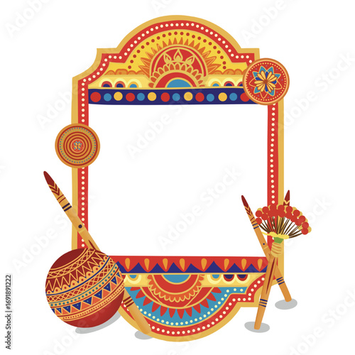 Navratri Offer Frame Illustration