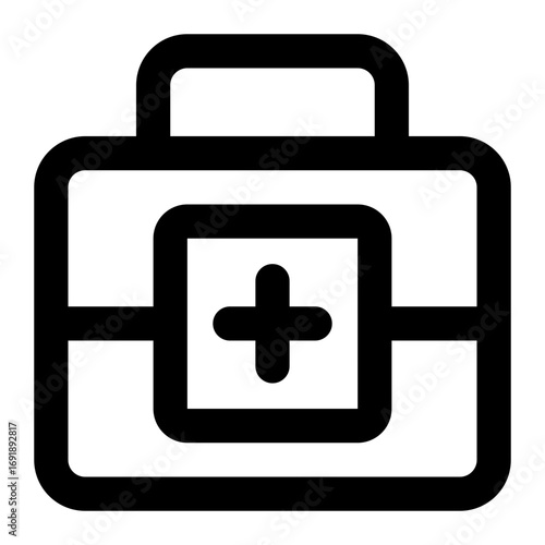 first aid kit icon for illustration