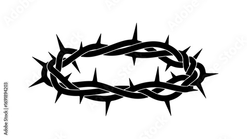 Crown of thorns with transparent background