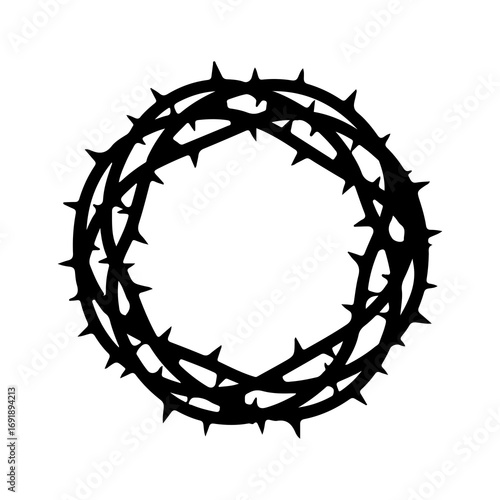Crown of thorns with transparent background