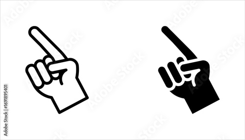 finger pointing or gesturing towards you line icon set. vector illustration on white background