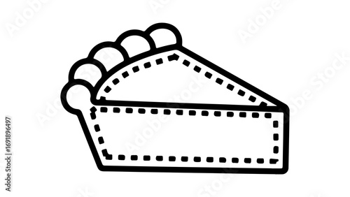 Film strip pie with crust outline