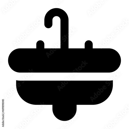 bathroom sink icon for illustration