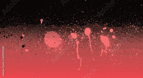 Abstract ink splatter design with red gradient background, ideal for backgrounds