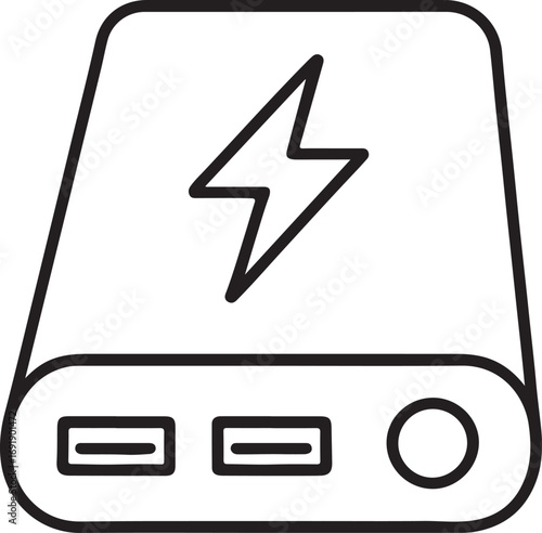 Power Bank Charging icon Vector illustration
