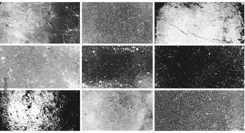 Collection of nine high-resolution grunge textures perfect for various design applications