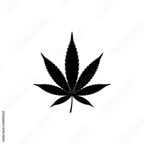Vector art of cannabis leaf silhouette