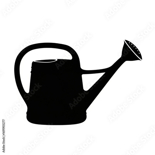 Vector art of black watering can silhouette