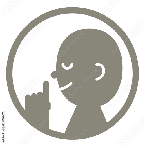 静かにを表すピクトグラムアイコン サイレントサイン 注意シンボル 図書館や病院で使える静粛マーク