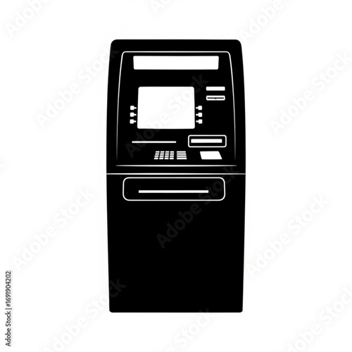 Vector art of automated teller machine silhouette