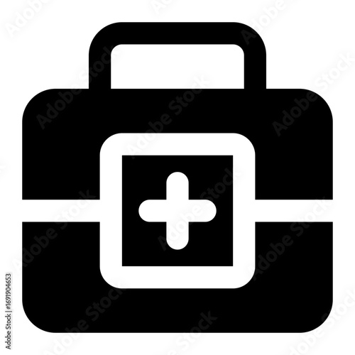 medical kit icon for illustration