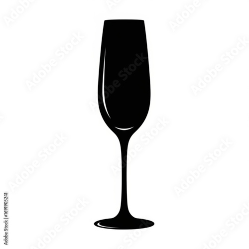 Vector art of elegant champagne flute