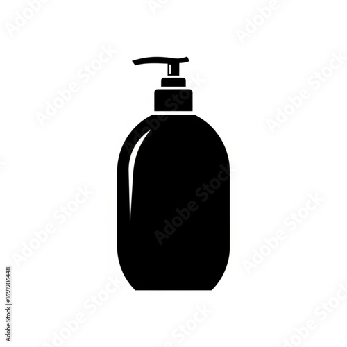 Vector art of black soap dispenser