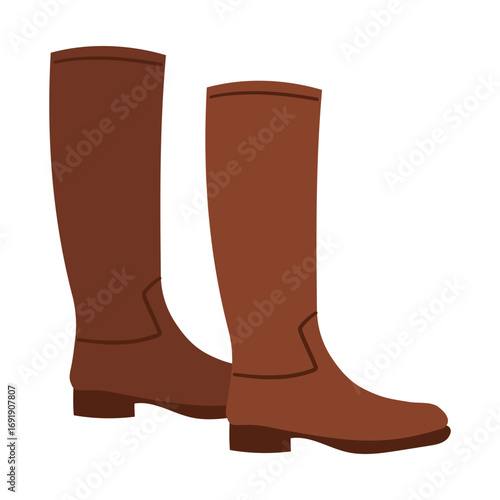 Footwear flat colored icons of female shoes boots for different seasons isolated vector illustration on white .