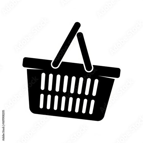 Vector art of shopping basket icon