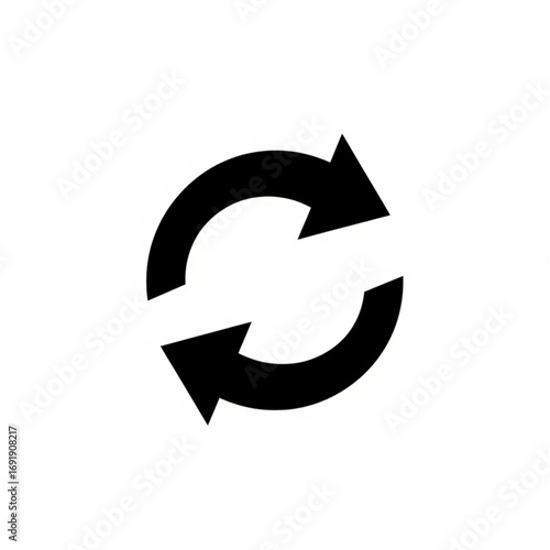 Vector art of circular arrows symbol