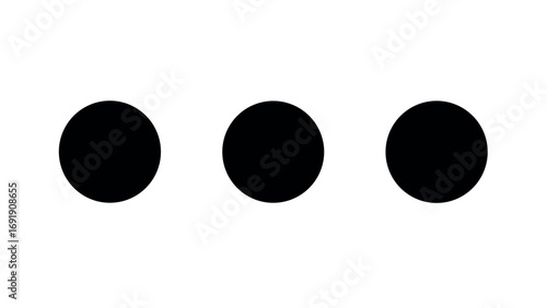 Three black dots simple symbol illustration
