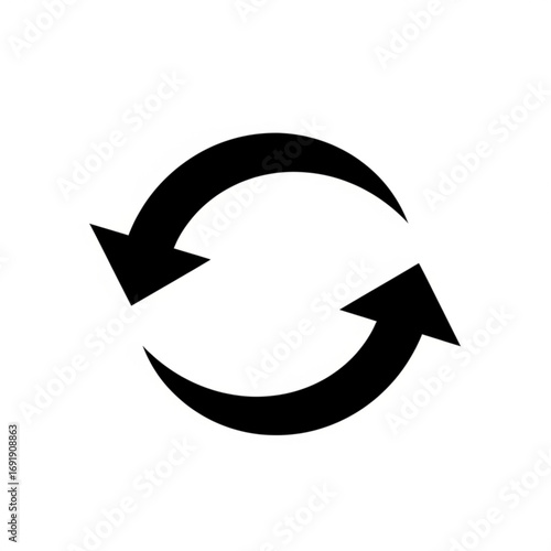 Vector art of circular arrows symbol
