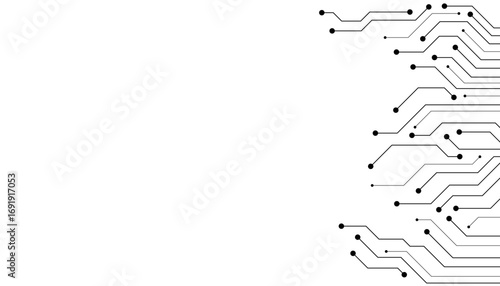 Abstract Tech Background: Minimalist Circuit Board Pattern