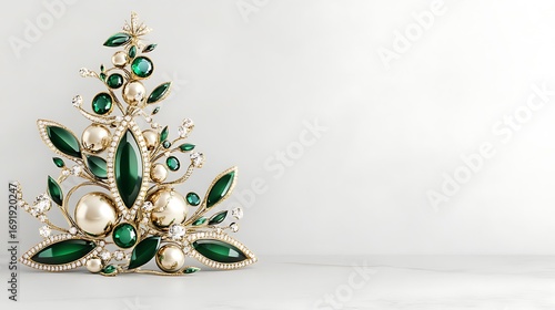 真珠と緑の輝き