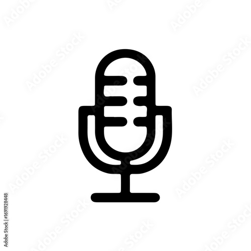 Yodeling Microphone Minimalist Black Icon Bavarian Singing