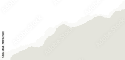 Torn paper with rippled edges. Fragment of torn sheets for frames, titles and templates. Textured cutout element for banners and collages. Rough stripe for scrapbooking.