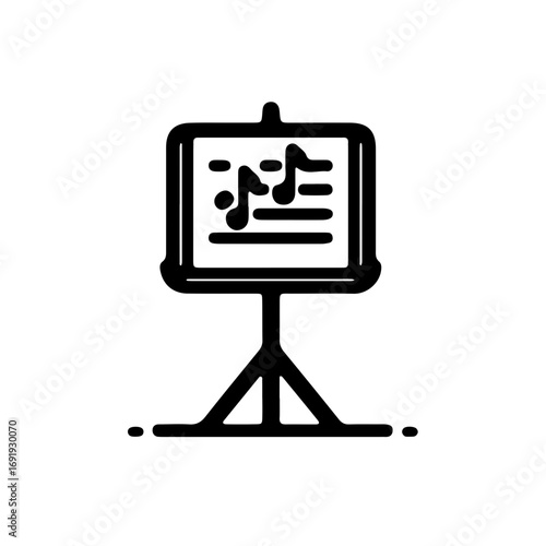 Sheet Music Stand Minimalist Black Icon Performance