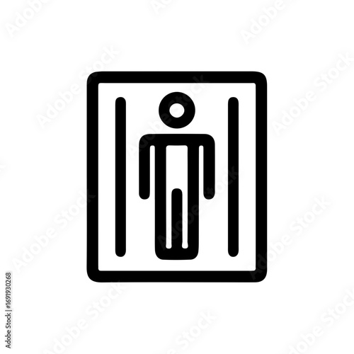 Restroom Sign Minimalist Black Icon Event Facility