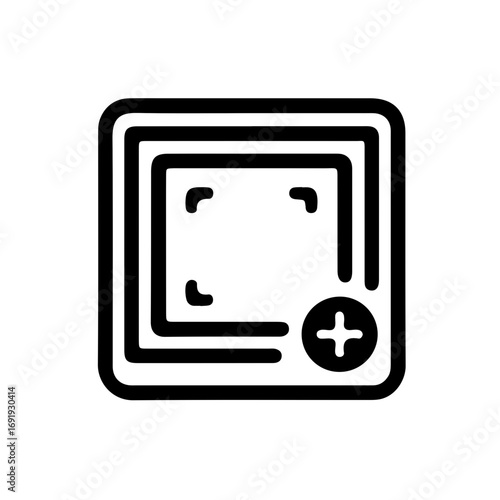 Photo Booth Frame Minimalist Black Icon Photo Frame