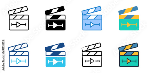 Cutscene icon set multiple style collection 
