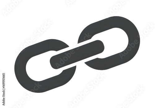 Basic bike chain icon for repair hub, two connected loops, PNG, no shadows