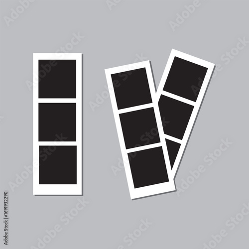 Collection of blank photo frame mockups with push pins, perfect for memory boards, galleries, or scrapbooking projects 