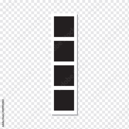 Empty white photo frame, set polaroid realistic mockup, vector EPS file