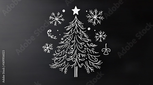 黒板のクリスマス