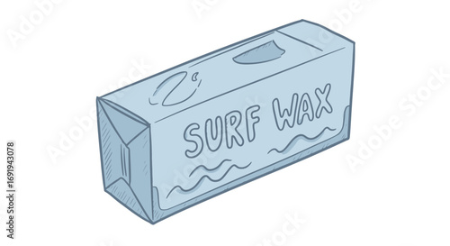 Surf Wax Bar in Light Blue Packaging.