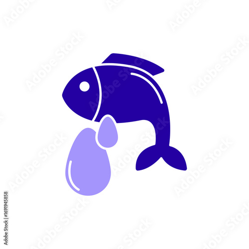 Icon a fish oil, isolated against a clean background.