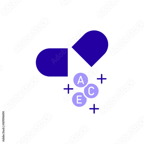 Icon a multivitamin, isolated against a clean background.