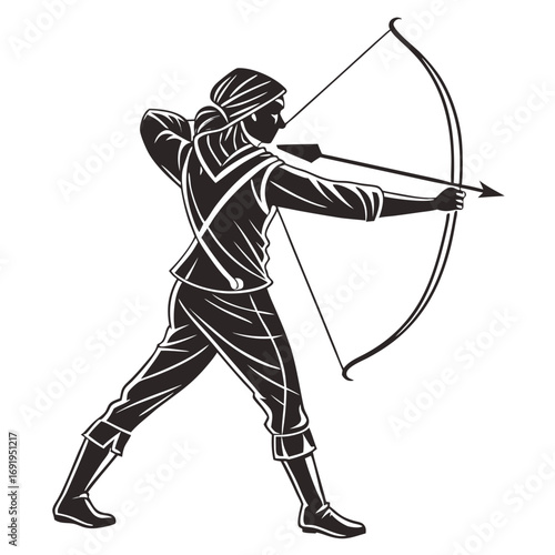 man with bow and arrow