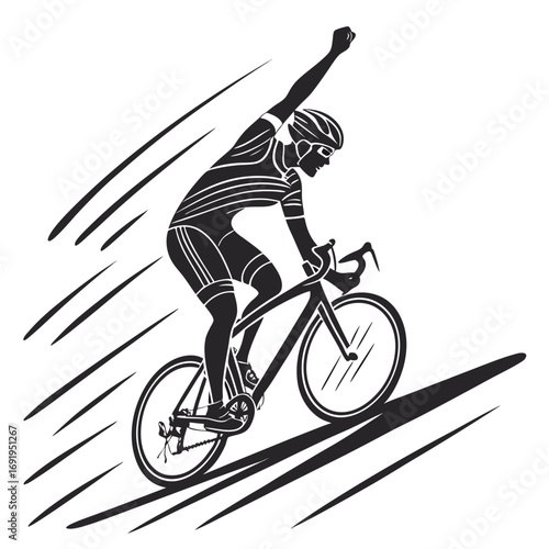 vector illustration of a skier