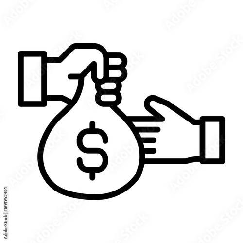 bribe Line Icon