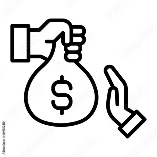 anti bribery Line Icon