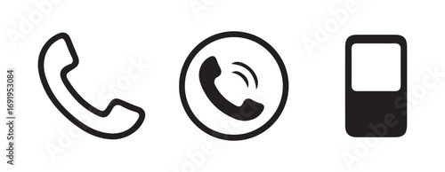 Multi-style Phone Call Icons Package for Web, Mobile, and Desktop 