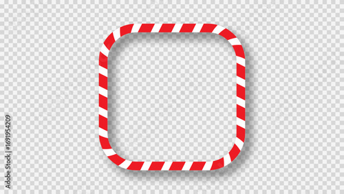 Christmas candy cane frame