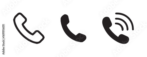 Versatile Phone Call Icon Pack for Digital Communication Interfaces  