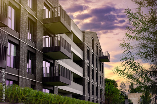 Modern apartment building. Residential house development