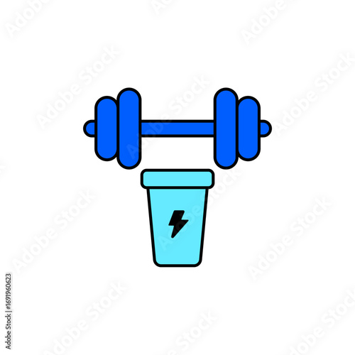 Icon a pre-workout, isolated against a clean background.