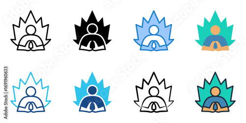 Abilities icon set multiple style collection 
